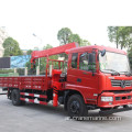 الصين شاحنة مسطحة مع رافعة 8 طن 10 طن شاحنة محمولة على رافعة Hiab Palfinger بوم تلسكوبي
